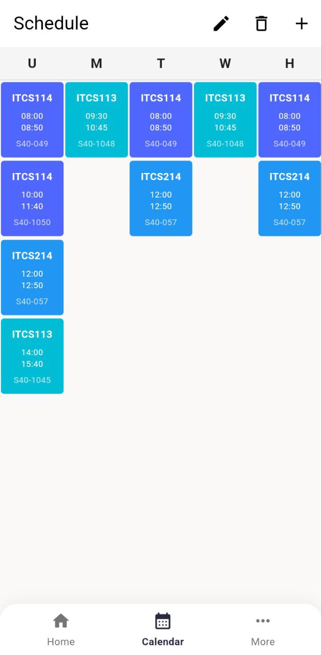 Schedule Screen